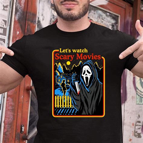 Scream Movie T-Shirt Let's Watch Scary Movies Horror | Etsy