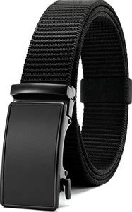Elite Crafts Men Casual, Evening, Formal, Party Black Canvas Belt Black ...