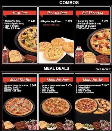 Menu at uspizza althan, Surat