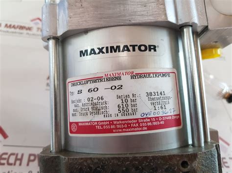 Maximator S 60-02 Air Driven Pressure Pump – Aeliya Marine Tech