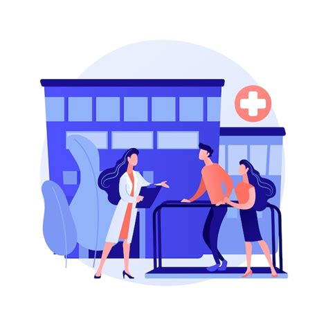 Ilustracja wektorowa koncepcja streszczenie szpital rehabilitacji ...