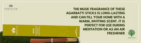 VEDISAAH Luxuries Musk Incense Sticks - Natural Handmade Incense for ...