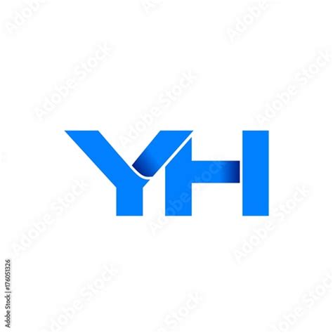 yh logo initial logo vector modern blue fold style Stock Vector | Adobe ...