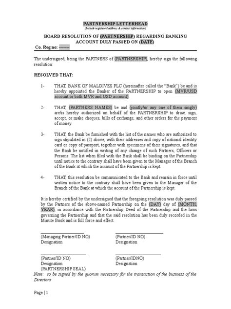 Partnership Resolution Sample 的图像结果