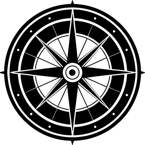 Icône de boussole de silhouette pour les thèmes de navigation et d ...