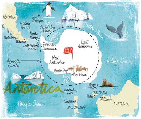 Large Map Antarctica Antarctica_map - Hejorama