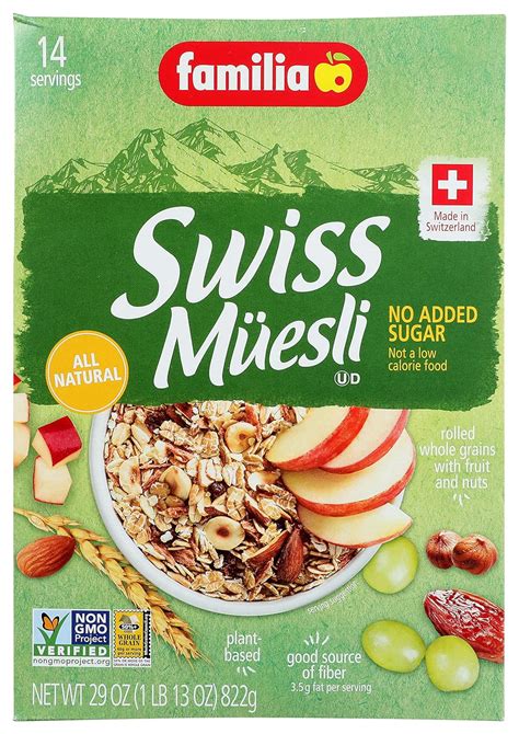 Buy Familia Swiss Muesli Cereal, No Added Sugar, 29 Ounce Box, Pack of ...