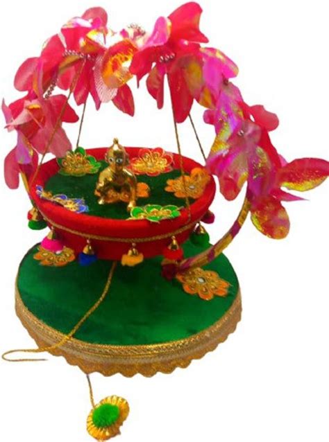 SHYAM Bal Gopal ji Laddi design Jhula size M 3 to 4 Handmade Jhula ...