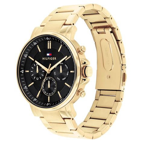 Buy Online Tommy Hilfiger Quartz Multifunction Black Stainless Steel ...