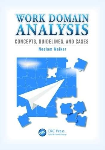 Work Domain Analysis: Concepts, Guidelines, and Cases : Naikar, Neelam ...