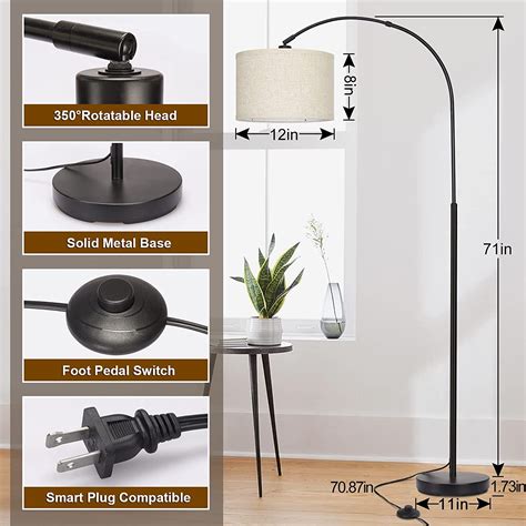 Seaside village Arc Floor Lamps for Living Room, Modern Standing Lamp ...