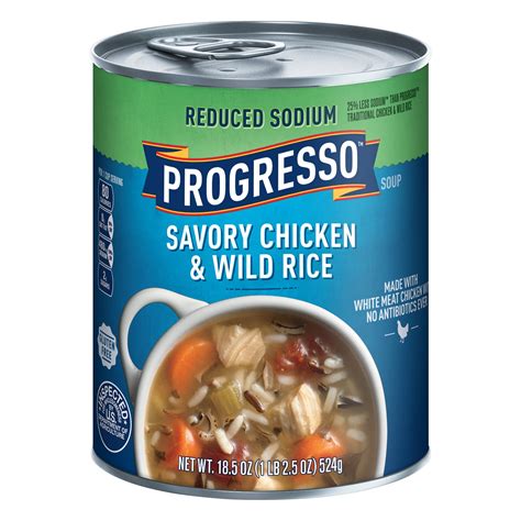 Progresso Soup Reduced Sodium Chicken and Wild Rice Soup 18.5 oz Can ...