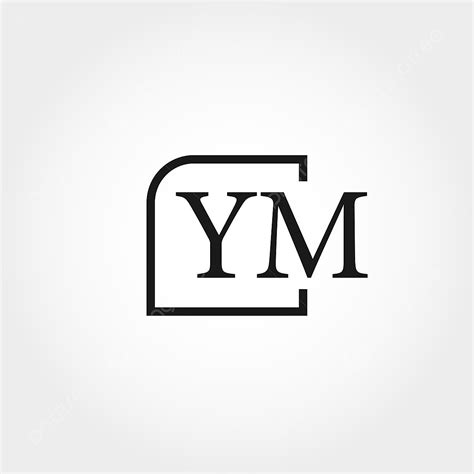 Ym logo monogram with emblem shield style design Vector Image