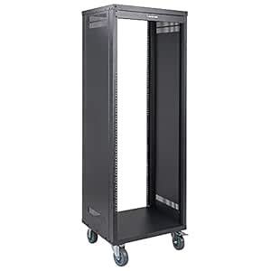 Sound Town 30U Universal Steel Rack, w/Locking Casters, Vented Side ...