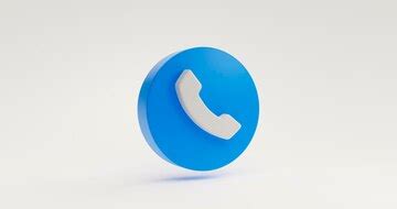 Blue telephone contact communication information talk icon symbol sign ...