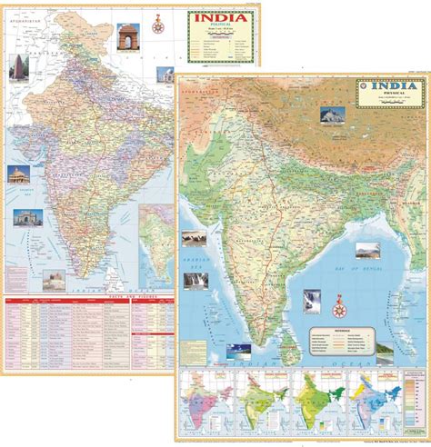 Teachingnest Tns Combo 1 India Political Map India Physical Map ...