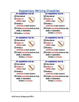 Image result for Expository Writing Checklist