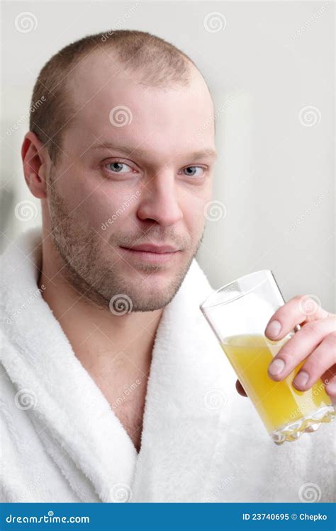 Man with orange juice stock image. Image of relaxing - 23740695
