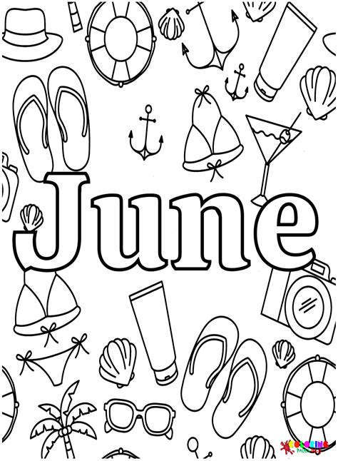 June Colouring Pages Free