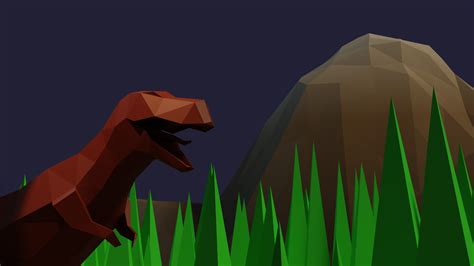 ArtStation - Low Poly Dinosaurs