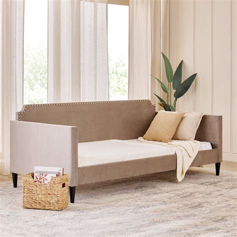 Buy Helios Dalia Velvet Day Bed - Brown from Helios by Home Centre at ...