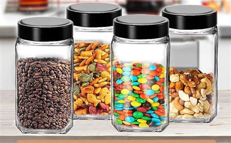 Buy Brezzycloud Piraml Glass Cubical Square Transparent Jars ...