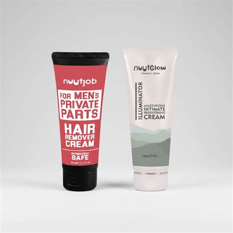 Intimate Grooming Combo: Painless Hair Removal Cream (50g) + Nuutglow ...
