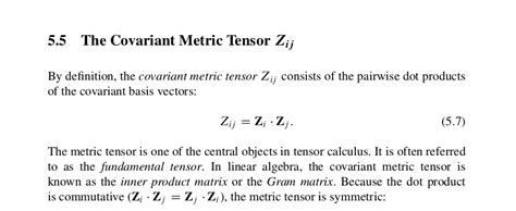 Image result for Metric Tensor Definition