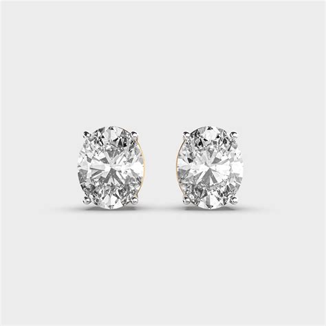 Buy 5 Carat Classic Oval Studs Online | Jewelbox