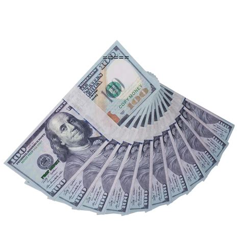 Movie Prop Money Full Print 2 Sided, Play Money 100 pcs 100 Dollar ...