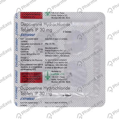 Extralast 30 MG Tablet (4): Uses, Side Effects, Price & Dosage | PharmEasy