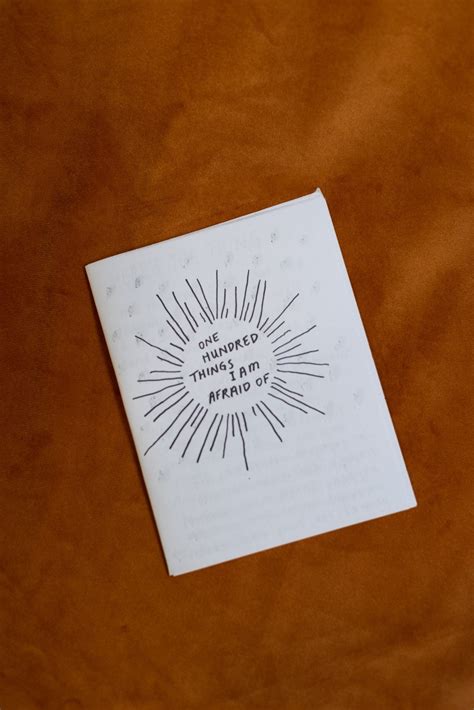 Buy Digital Version: 100 Things I'm Afraid of Zine Online in India - Etsy