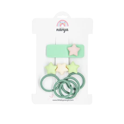Star-Gazing Adventure - Hair Clip & Rubber band Set - (2-7 years) for ...