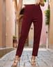 Buy Wine Trousers & Pants for Women by Shein Online | sheinindia.in