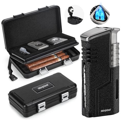 Semkonttravel Double Cigar Humidor Separate Storage For Cigar ...