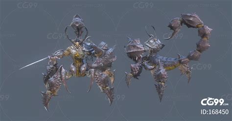 蝎子怪 怪物 Boss 蝎子战士 半人半蝎子-cg模型免费下载-CG99