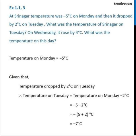 at Srinagar temperature was 5° Celsius on Monday and then it dropped ...