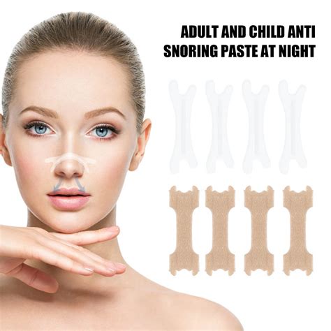 10Pcs Disposable Anti Snoring Nasal Strip Relief Stuffy Ventilation ...