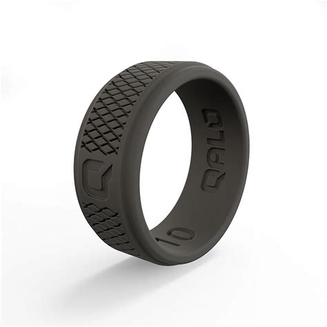 QALO Men's Step Edge Crosshatch Silicone Wedding Ring | Academy