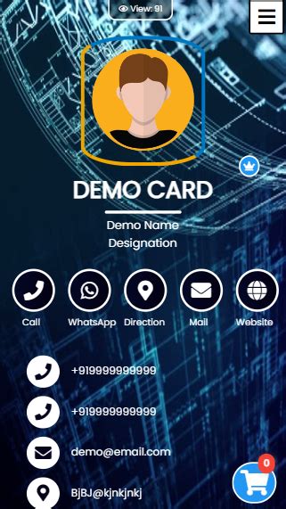 Free Digital Visiting Card | Mini Website | Free Digital Business Card ...