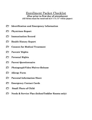 Fillable Online Enrollment Packet - Little Shepherds Learning Center ...