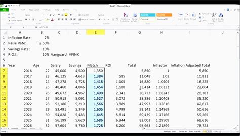 Excel Retirement Planner 的图像结果