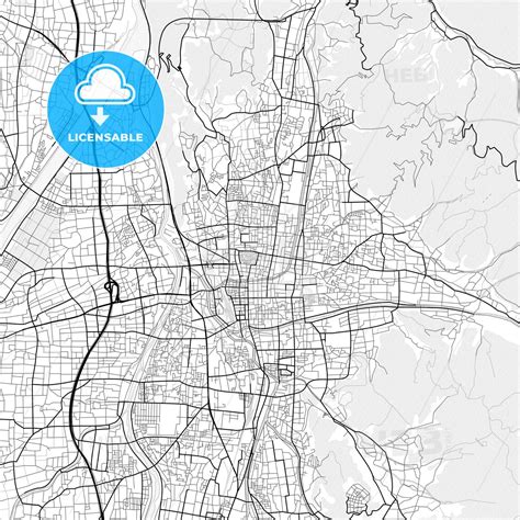 Vector PDF map of Matsumoto, Japan - HEBSTREITS Sketches | Map vector, Printable maps, Matsumoto