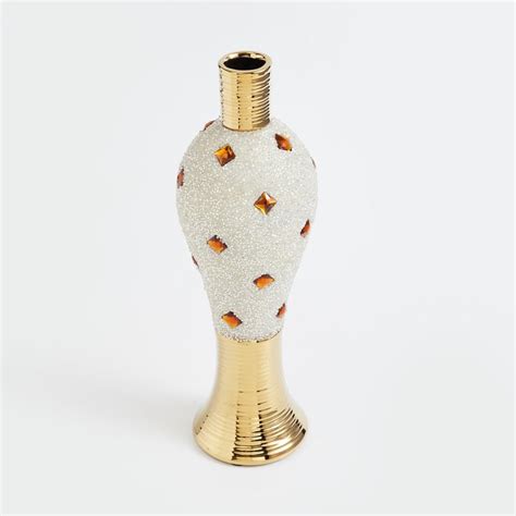 Buy Mystique Glass Sequinned Vase from Home Centre at just INR 2499.0