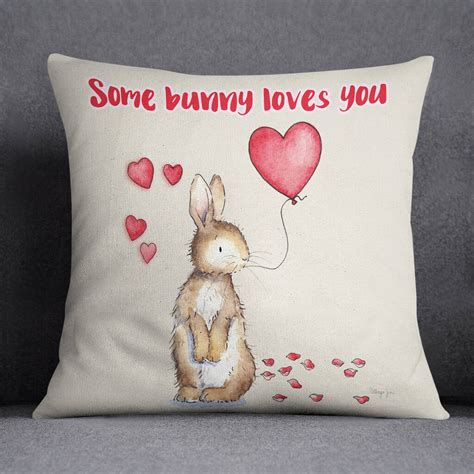 Some Bunny Loves You Valentine's Cushion By The Image Industry