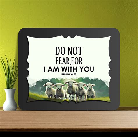 Jeremiah 46:28 Glow Cast Stone Wall Frame – shalom Gifts