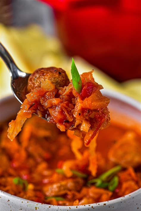 Sausage and Cabbage Soup - CheekyKitchen