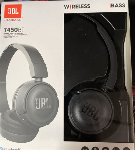 Buy JBL T450BT Wireless On-Ear Pure Bass Bluetooth Headphones Black ...