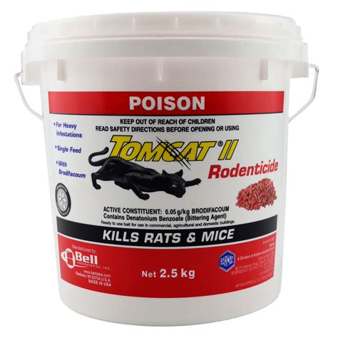 Tomcat II 2.5kg Rat & Mouse Bait Pellets | Rodenticide | 1BELL931008 ...