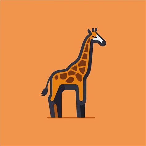 Simple giraffe vector | Premium Vector